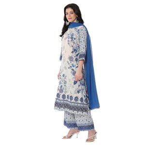 BIBA Women Cotton Embroidered Straight Kurta Set